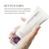 Vegan Cleansing Micro-Bubble Foam Exfoliating Facial Scrub Deep Cleanser